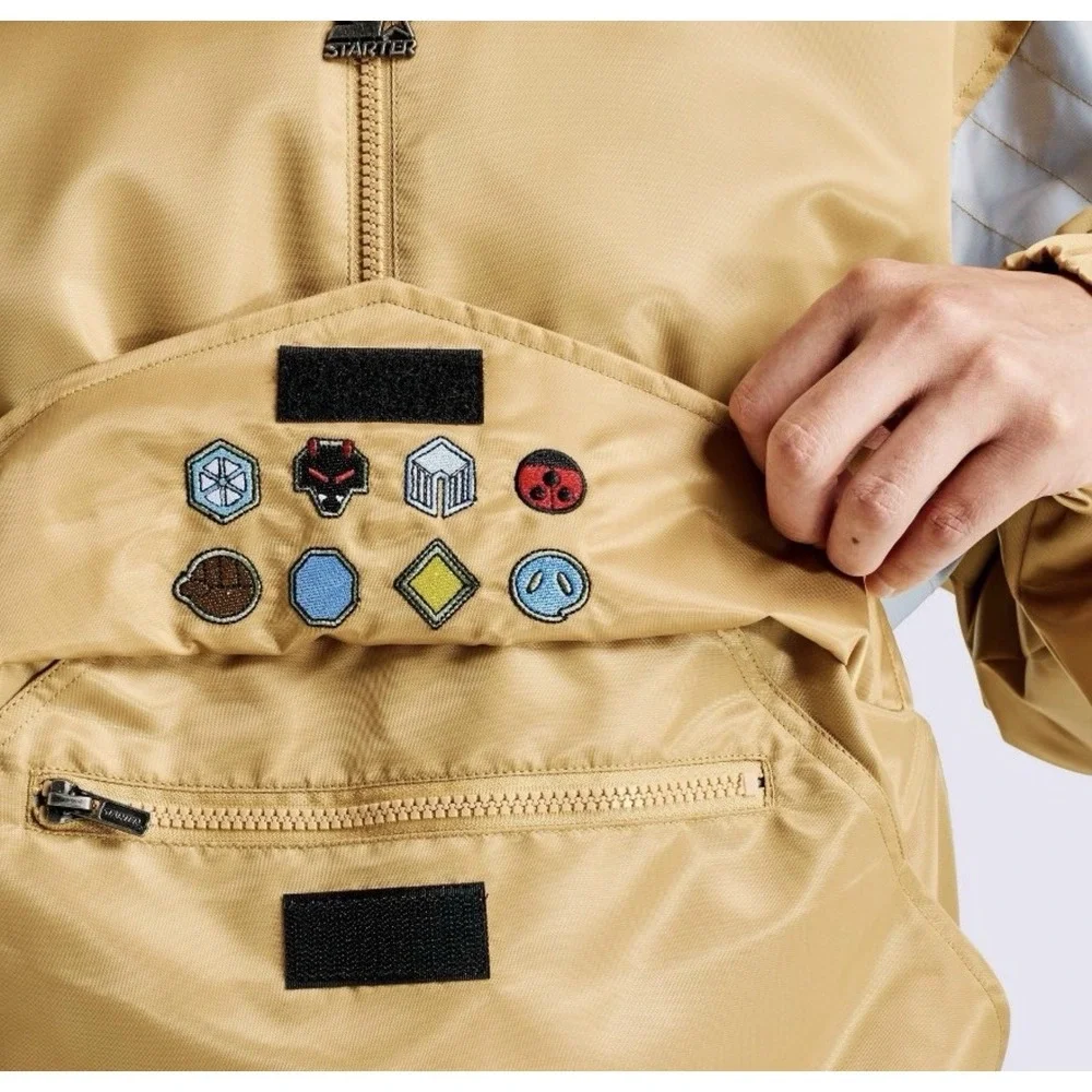 Pokemon x Target Starter Pullover Jacket Gold JOHTO Region Size SMALL